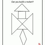 Rocket Tangram Printable | Preschool   Space | Preschool Math   Printable Tangram Puzzles For Kindergarten