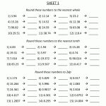 Rounding Decimal Places Numbers To 2Dp Estimating Sums Worksheets   Rounding Crossword Puzzle Printable