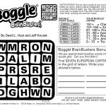 Sample Of Boggle Brainbusters Sunday Square | Tribune Content Agency   Printable Boggle Puzzle