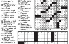 Washington Post Sunday Crossword Puzzle Printable