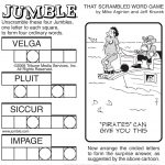 Sample Of Sunday Jumble | Tribune Content Agency | Stuff I Like   Printable Jumble Crosswords
