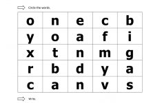 Printable Crossword Puzzle For Kindergarten