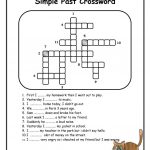 Simple Past Crossword Worksheet   Free Esl Printable Worksheets Made   Simple Crossword Puzzles Printable Pdf
