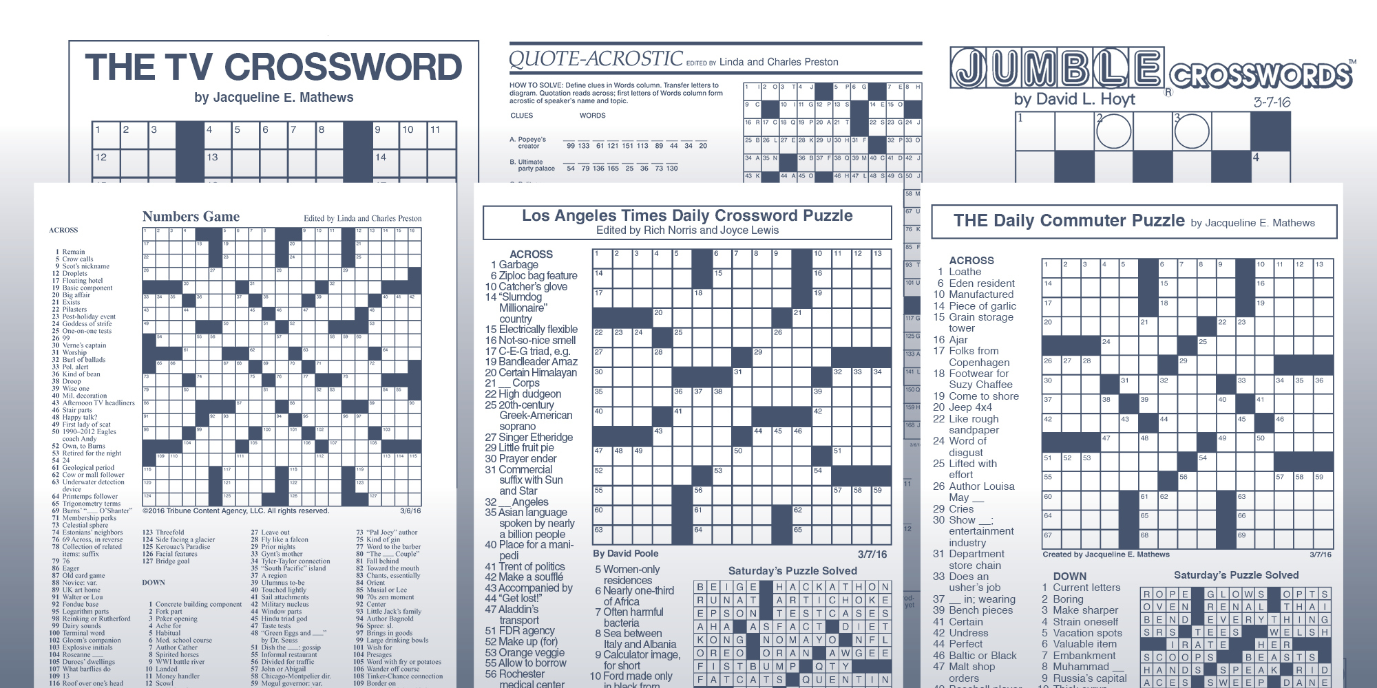 Six Original Crosswords Your Readers Can Rely On | Jumble Crosswords - Daily Quick Crossword Printable Version