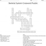 Skeletal System Crossword Puzzle Crossword   Wordmint   Skeletal System Crossword Puzzle Printables