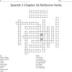 Spanish 2 Chapter 2A Reflexive Verbs Crossword   Wordmint   Crossword Puzzle Printable In Spanish