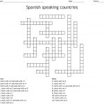 Spanish Speaking Countries Crossword   Wordmint   Printable Spanish Crossword Puzzle Answers