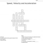 Speed, Velocity And Acceleration Crossword   Wordmint   Printable 2 Speed Crossword