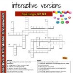 Spelling Grade 2&3 Interactive & Printable Crossword Puzzle   Grade 2 Crossword Puzzles Printable