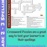 Spelling Grade 2&3 Interactive & Printable Crossword Puzzle   Printable Binary Puzzle