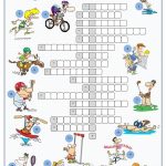 Sports Crossword Puzzle Worksheet   Free Esl Printable Worksheets   English Language Crossword Puzzles Printable