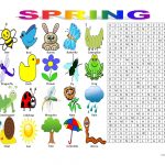 Spring Vocabulary (Wordsearch Puzzle) Worksheet   Free Esl Printable   Printable Spring Puzzles
