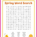 Spring Word Search Free Printable Worksheet For Kids   Printable Worksheets Word Puzzle