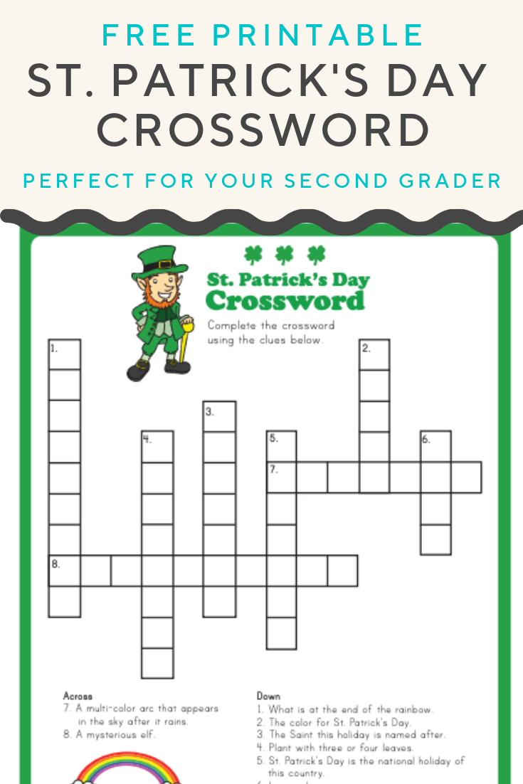 St. Patrick&amp;#039;s Crossword | Elementary Activities And Resources | St - Free Printable St Patrick&amp;#039;s Day Crossword Puzzles