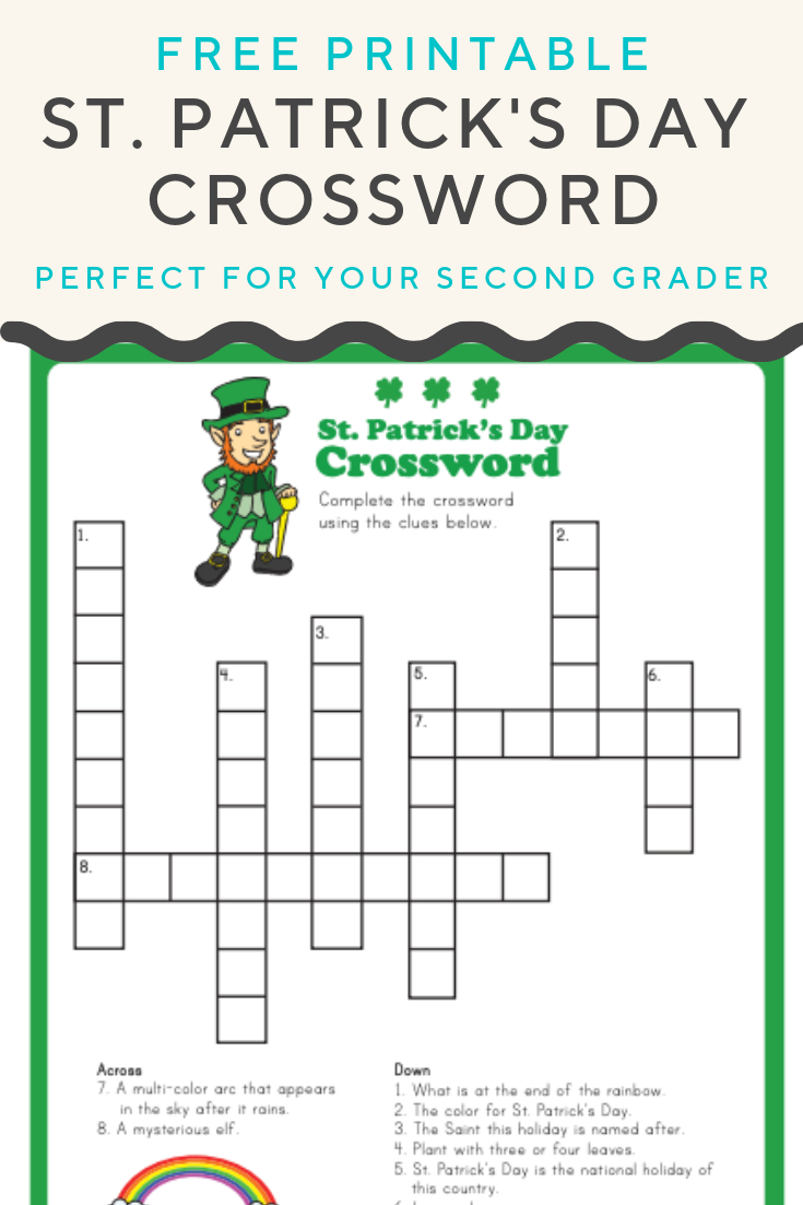 Free Printable St Patrick s Day Crossword Puzzles Printable Crossword