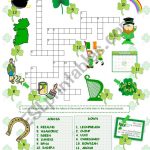 St. Patrick´s Day Crossword   Esl Worksheetanna P   St Patrick's Day Crossword Puzzle Printable
