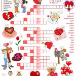 St Valentine's Day   Crossword Worksheet   Free Esl Printable   Free Printable Valentines Crossword
