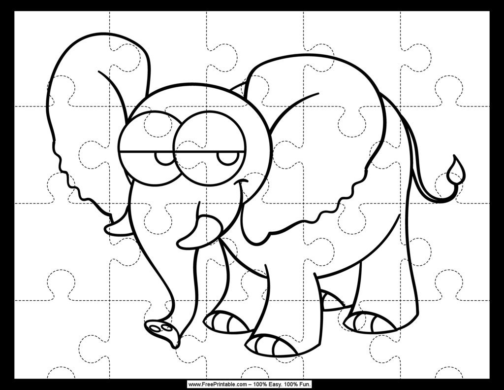 Strategy Games Tips On Twitter: &amp;quot;customize Your Free Printable - Printable Elephant Puzzle