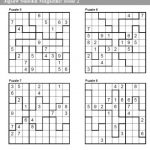 Sudoku Free Printable Puzzles 4 Per Page | Kids Activities   Free   Printable Sudoku Puzzles 4 Per Page