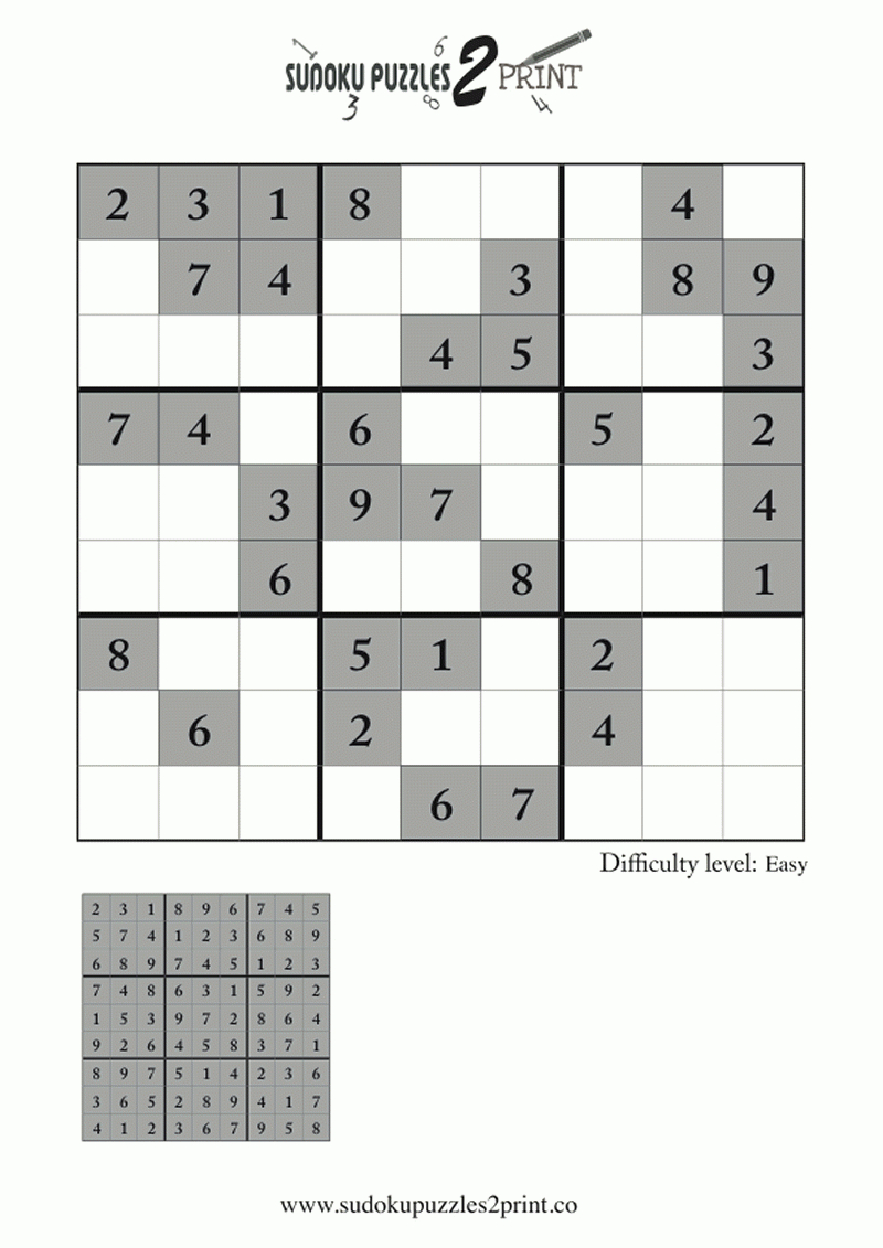 Sudoku Printable With The Answer - Yahoo Image Search Results - Free - Sudoku Puzzle Printable With Answers