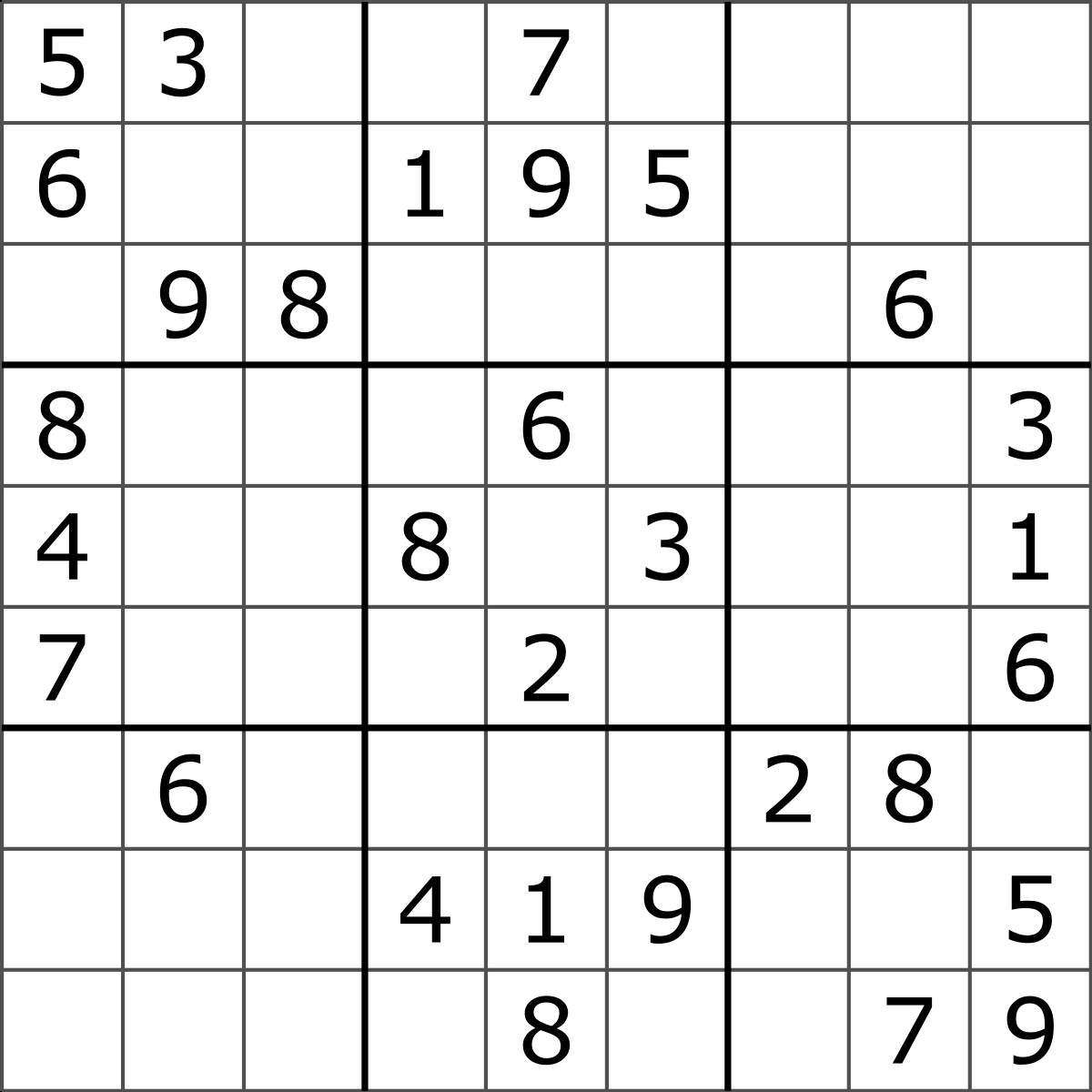 Sudoku - Wikipedia - 5 Star Sudoku Puzzles Printable