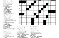 Printable Crossword Puzzle For Middle School