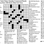 Sunday Crossword Puzzle Printable Ny Times Syndicated Answers   Free   La Times Daily Crossword Puzzle Printable
