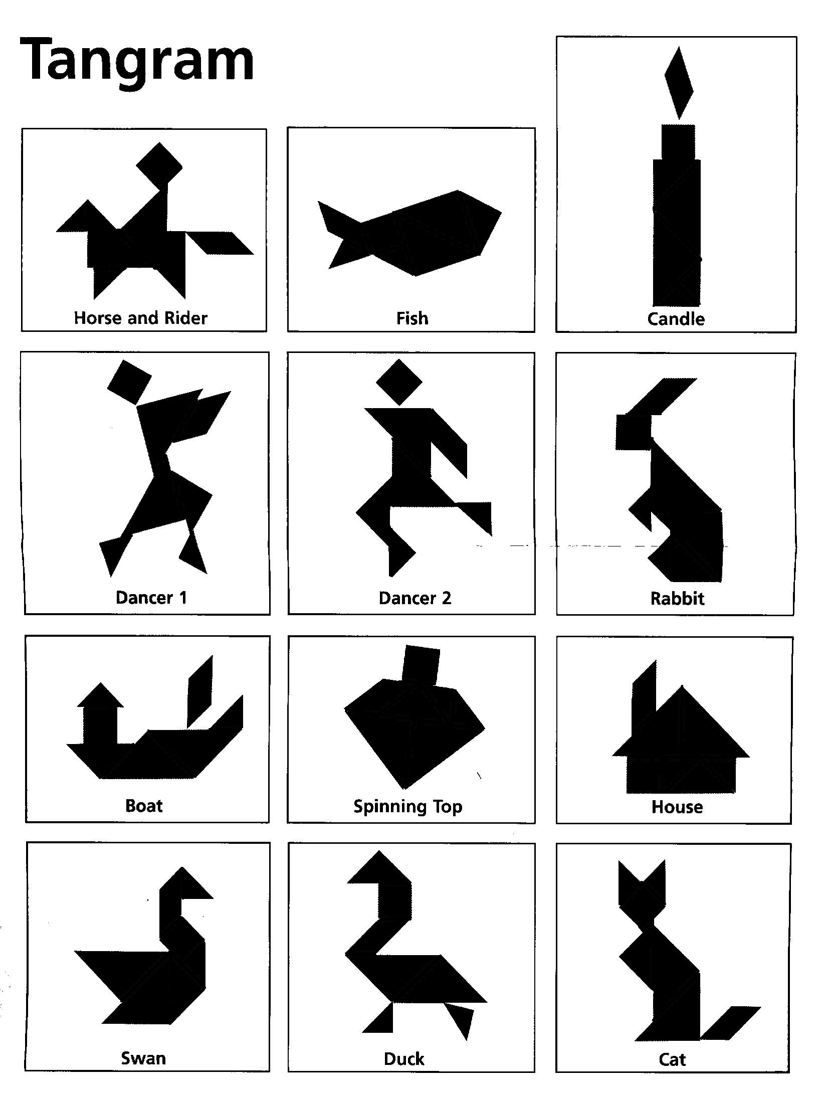 Tangram Outline Solutions Png &amp;amp; Free Tangram Outline Solutions - Printable Tangram Puzzles And Solutions