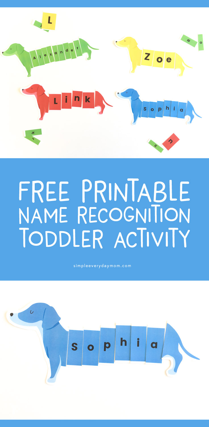 Teach Your Child Their Name With This Free Dog Name Activity - Printable Name Puzzles For Preschoolers