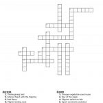 Thanksgiving Crossword Puzzle Free Printable   Printable Thanksgiving Crossword Puzzles For Adults