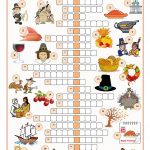 Thanksgiving Crossword Puzzle Worksheet   Free Esl Printable   Difficult Thanksgiving Crossword Puzzles Printable