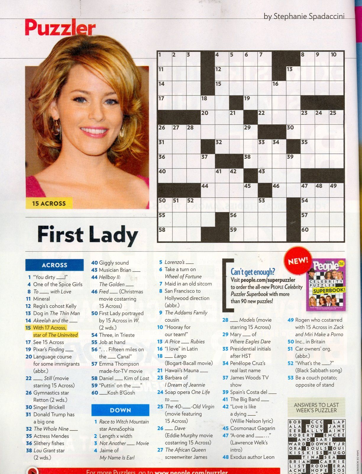 That Time I Was In People Magazine&amp;#039;s Crossword. #tbt | Geeky Stuff - Star Magazine Crossword Puzzles Printable