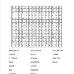 The Good Samaritan Crossword Puzzle  Parables ~ Sunday School   Printable Bible Puzzles Kjv
