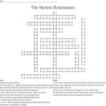 The Harlem Renaissance Crossword   Wordmint   Renaissance Crossword Puzzle Printable