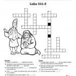 The Lord's Prayer Sunday School Crossword Puzzles: Each Stanza Of   Free Printable Sunday School Crossword Puzzles