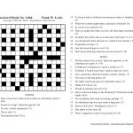 The Nation Cryptic Crossword Forum: Nat Hentoff (Puzzle No. 1,066)   Printable Diagramless Crossword Puzzles