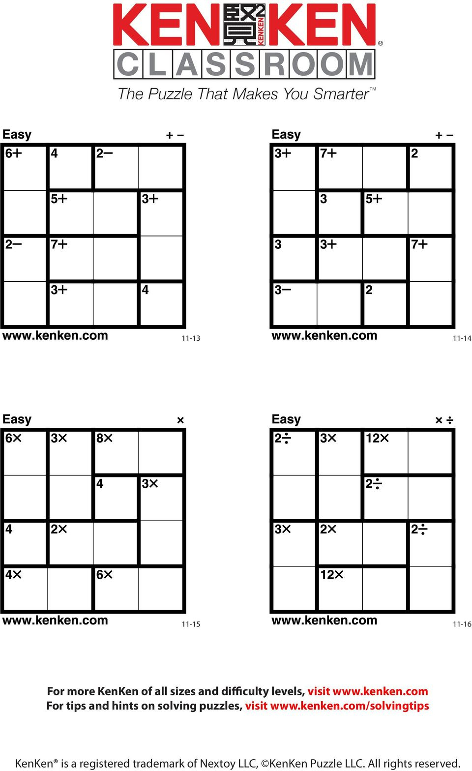 The Puzzle That Makes You Smarter - Pdf - Kenken Puzzles Printable 5X5