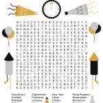 This Fun New Year's Word Search Printable Puzzle Is A Ton Of Fun For   Printable Drop Quote Puzzles