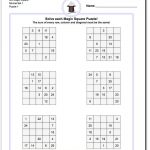 This Page Has 3X3, 4X4 And 5X5 Magic Square Worksheets That Will Get   Printable Sudoku Puzzles 3X3