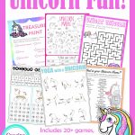Unicorn Birthday Games Activities Puzzles   Growing Play   Printable Puzzle Packet