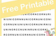 Printable Unicorn Puzzle