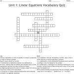 Unit 1: Linear Equations Vocabulary Quiz Crossword   Wordmint   Printable Vocabulary Quiz Crossword Puzzle