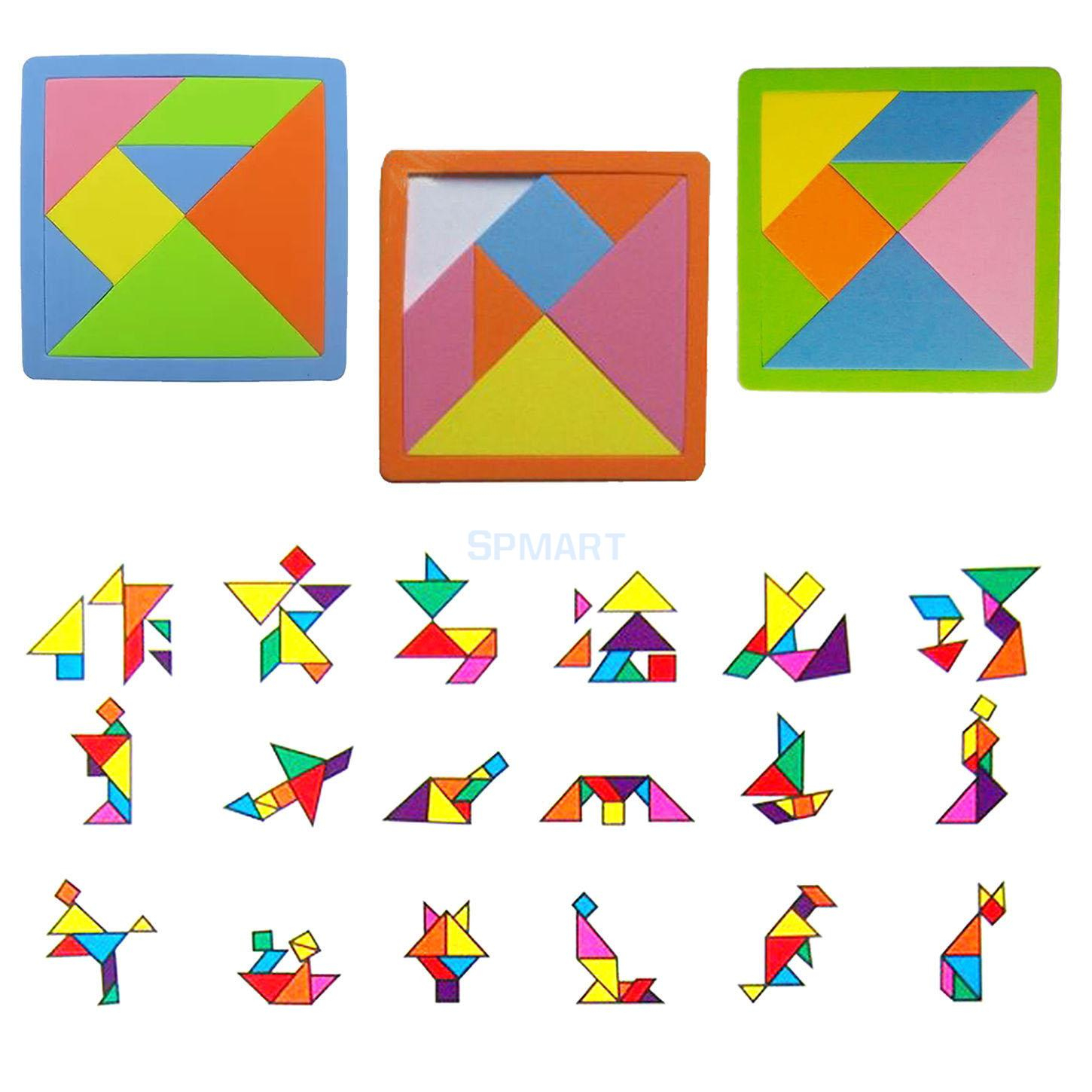 Us $1.61 21% Off|7 Pieces Eva Foam Tangram Brain Educational Teaser Puzzle  Game Kid Toys-In Puzzles From Toys &amp;amp; Hobbies On Aliexpress | Alibaba - 7 Piece Tangram Puzzle Printable