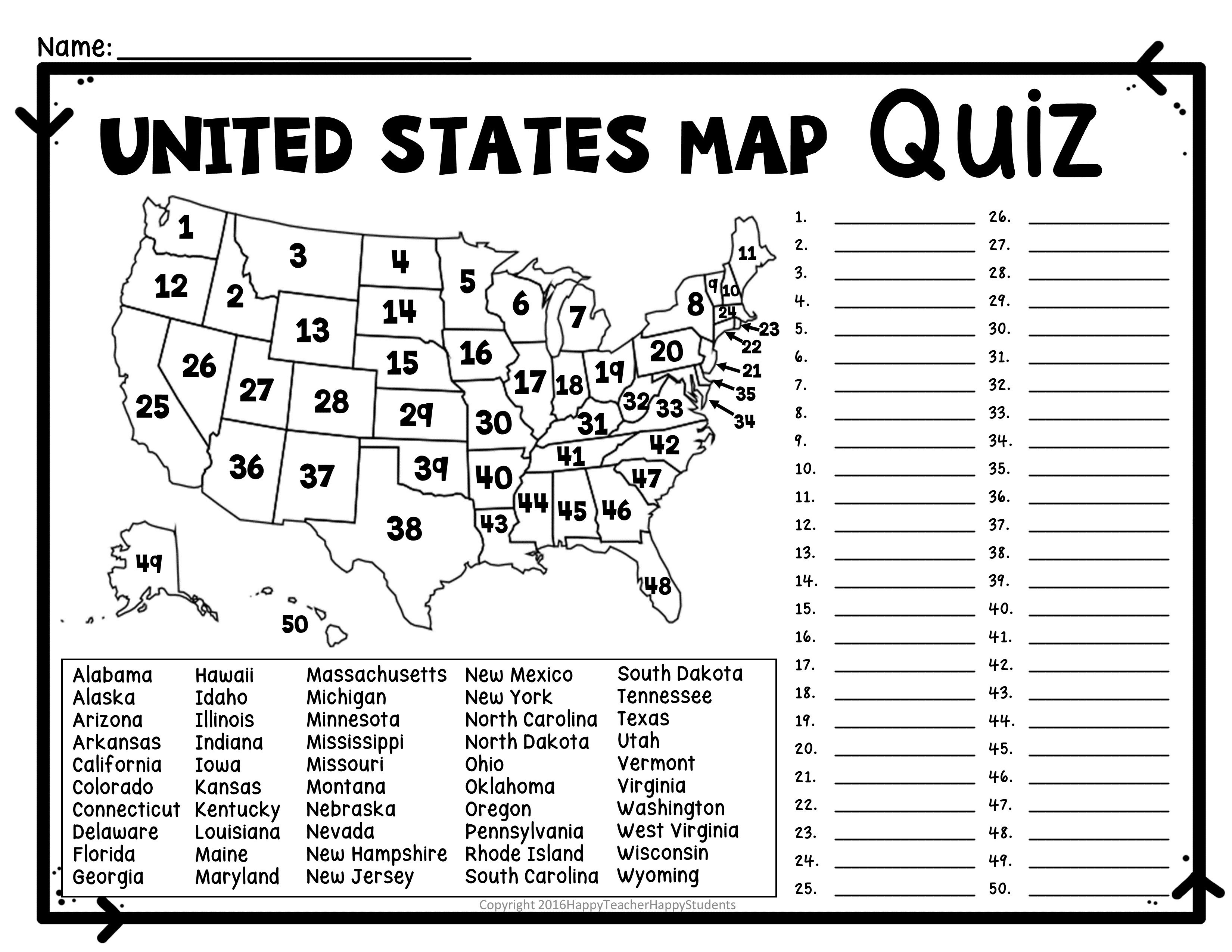 Us Rivers And Lakes Map Quiz New United States Map Puzzles Printable - Printable Quiz Puzzles