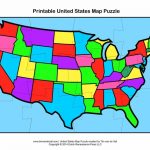 Usa Map Puzzle In Printable Us State World Maps New On Printable Us   Printable State Puzzle