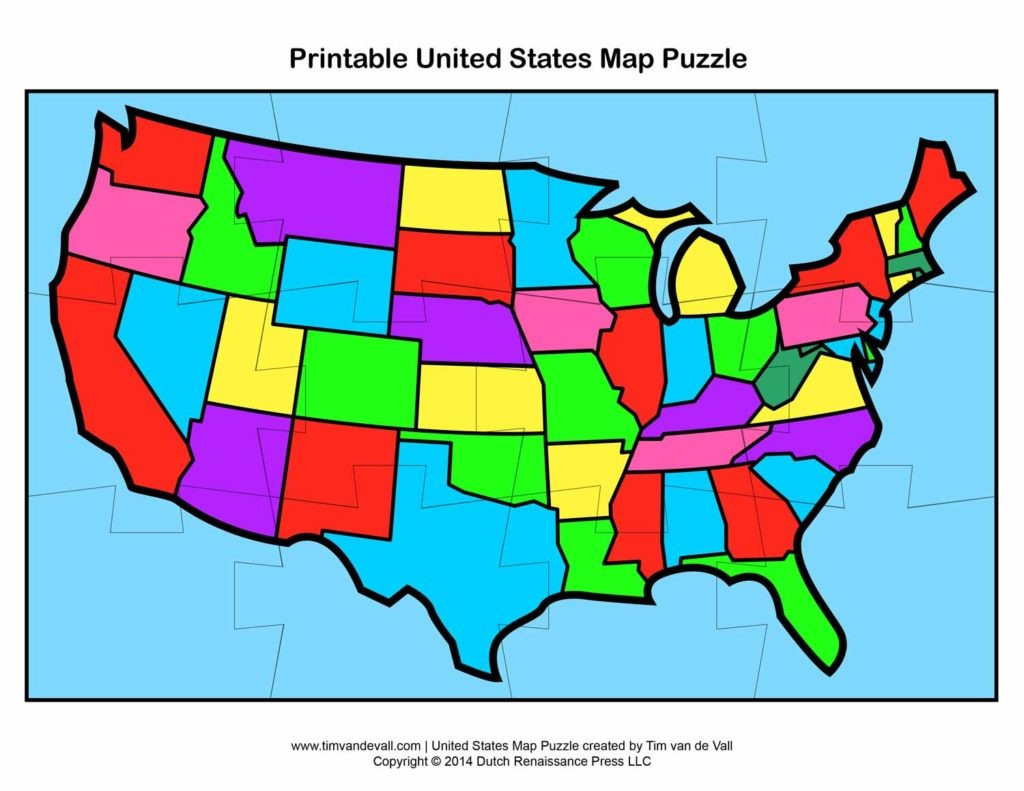 Usa Map Puzzle In Printable Us State World Maps New On Printable Us - Printable State Puzzle