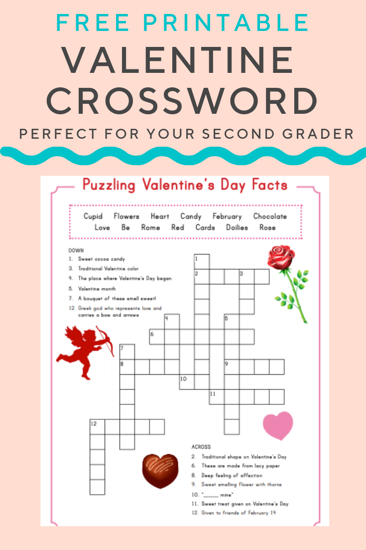 Valentine Crossword | Elementary Activities And Resources - Printable Valentine Crossword Puzzle