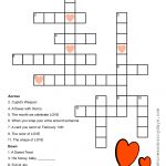 Valentine Crossword Puzzle   Sunshine And Rainy Days   Printable Crossword Puzzles About Love
