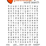 Valentine Word Search Printable   Sunshine And Rainy Days   Printable Valentines Crossword
