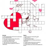 Valentines Crossword Puzzle   Printable Coloring Sheets   Valentine&#039;s Day Printable Puzzle